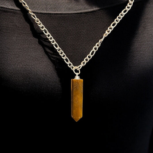 Collier - Œil de Tigre en pointe